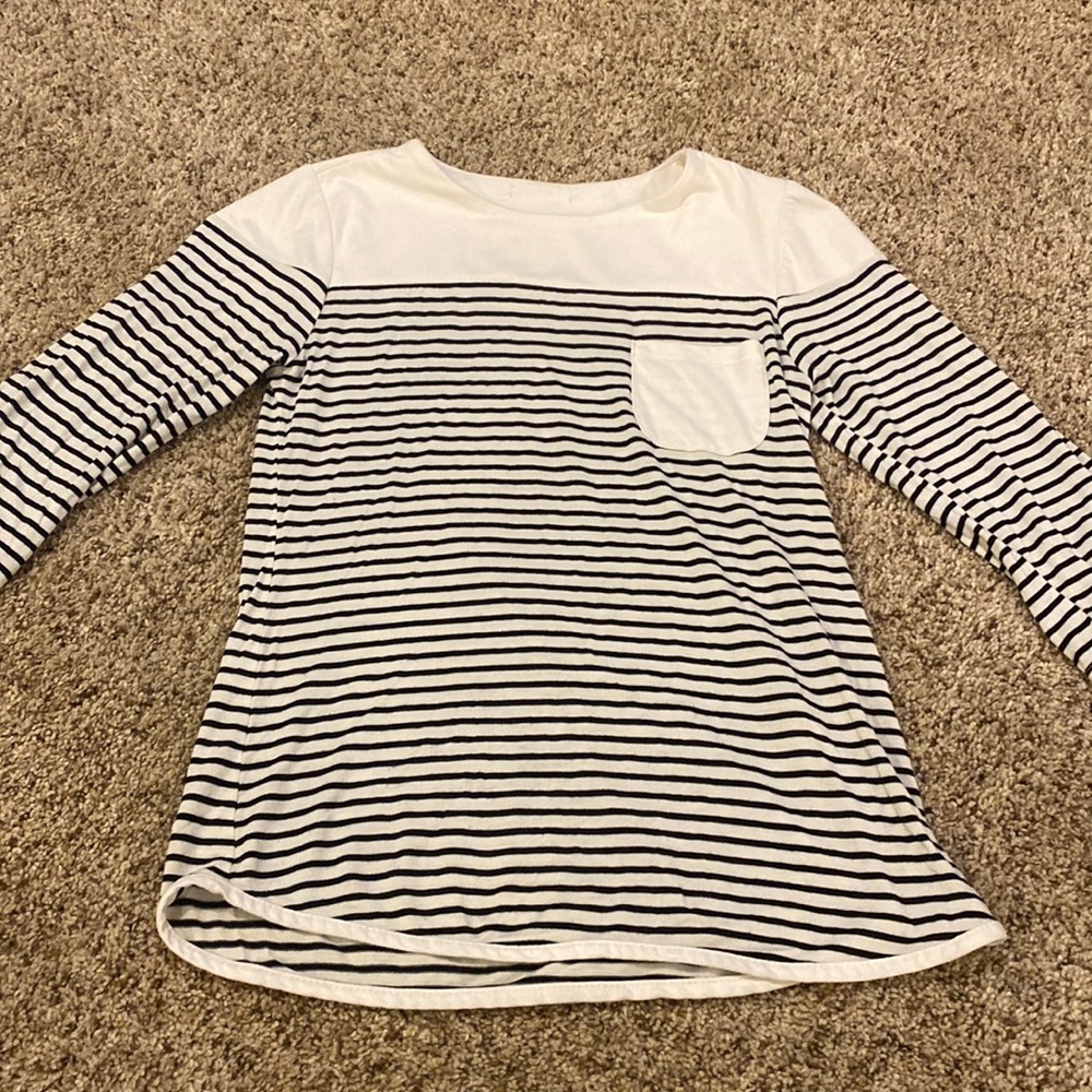 black and white striped super soft long sleeve